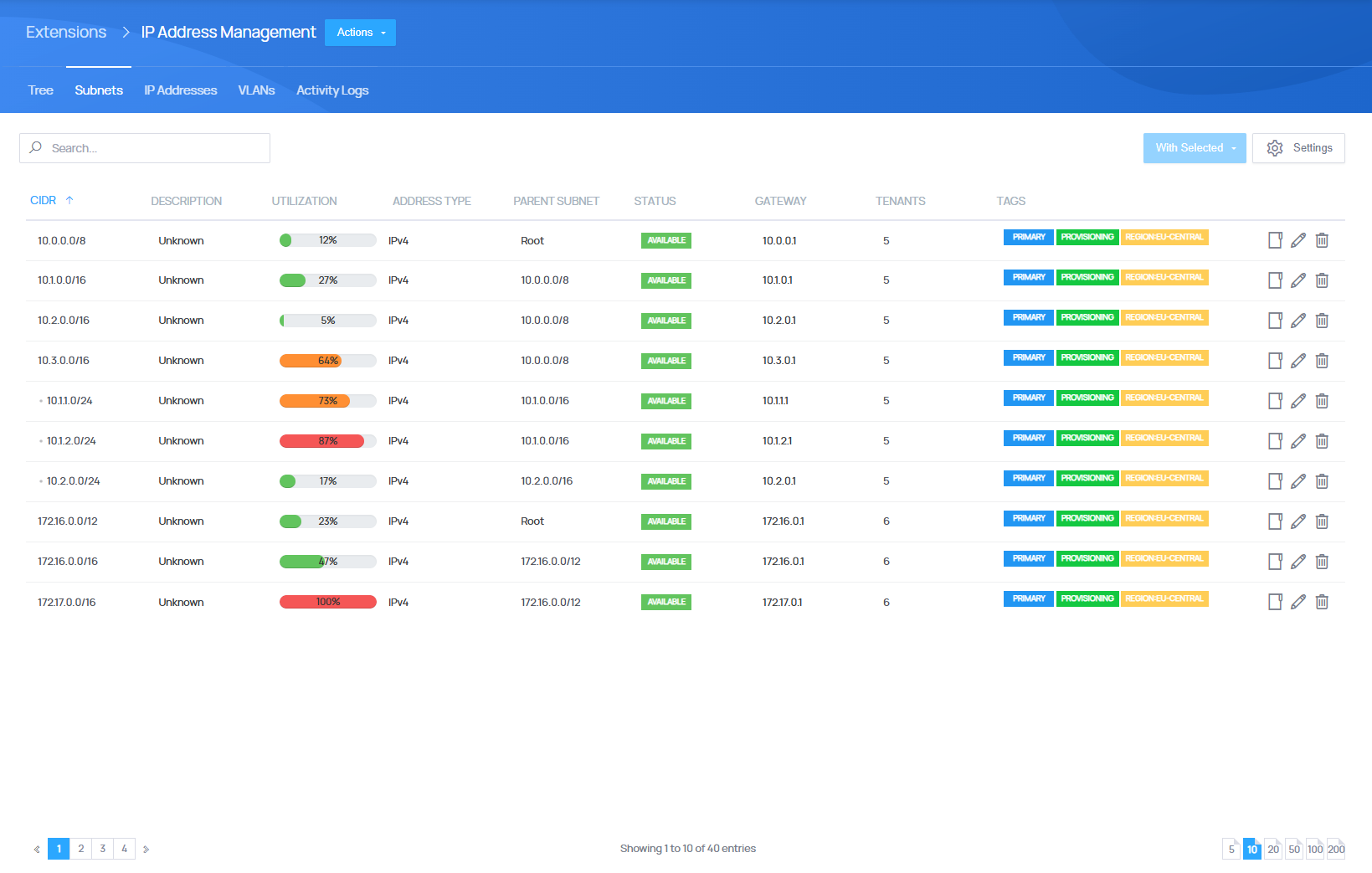 IP Addresses Management - EasyDCIM Administration - Screenshot 2