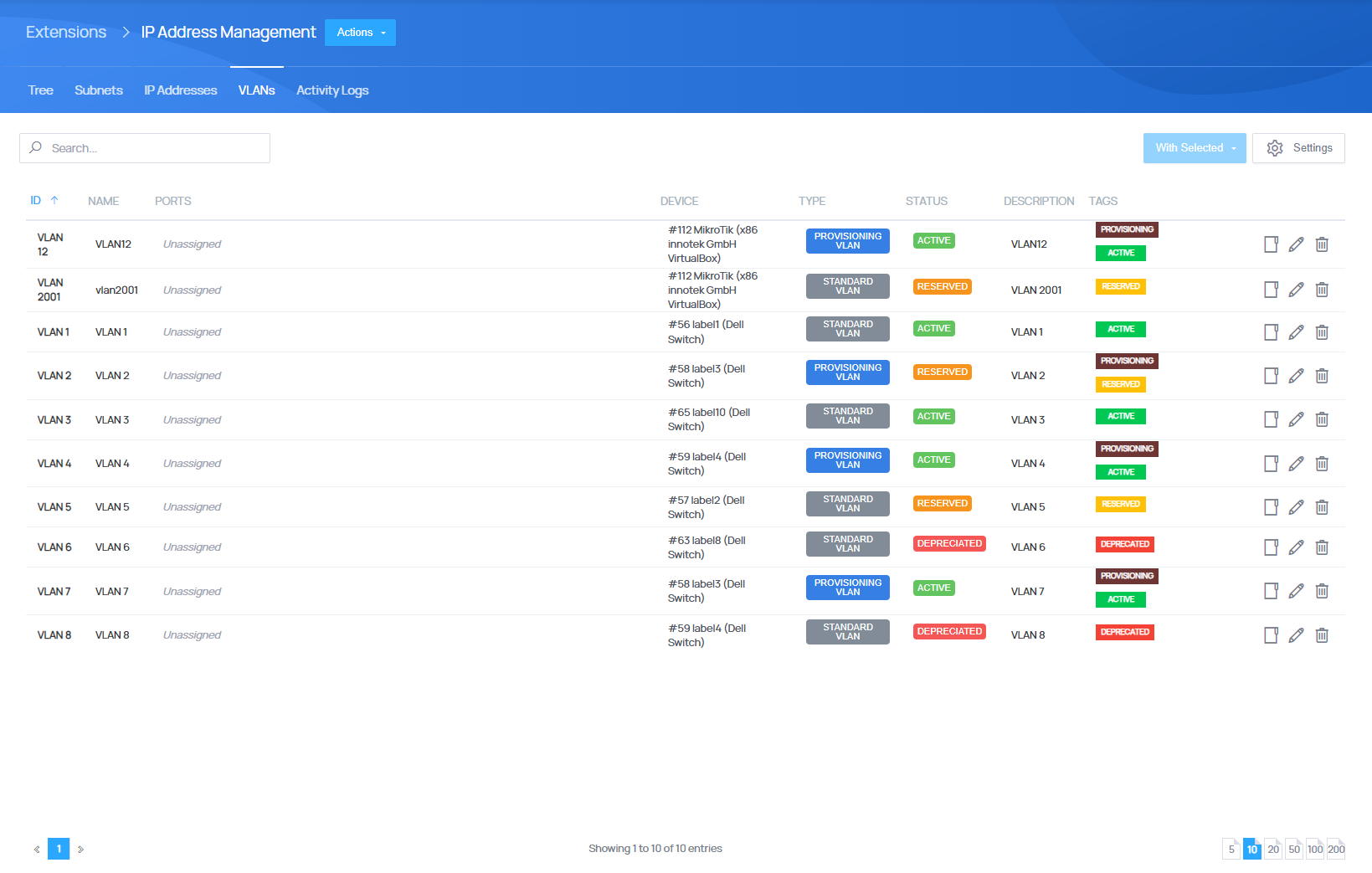 IP Addresses Management - EasyDCIM Administration - Screenshot 4