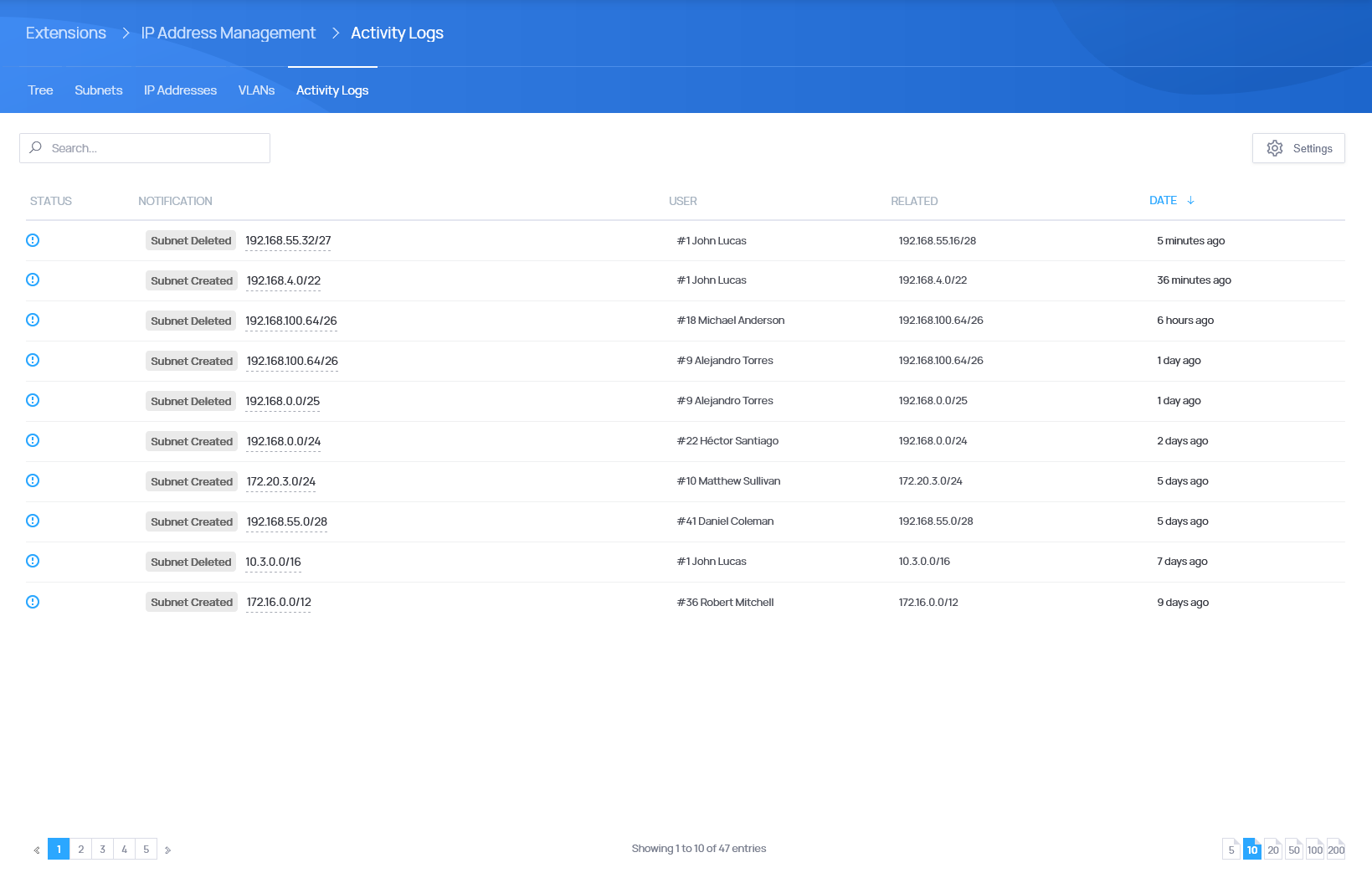 IP Addresses Management - EasyDCIM Administration - Screenshot 5