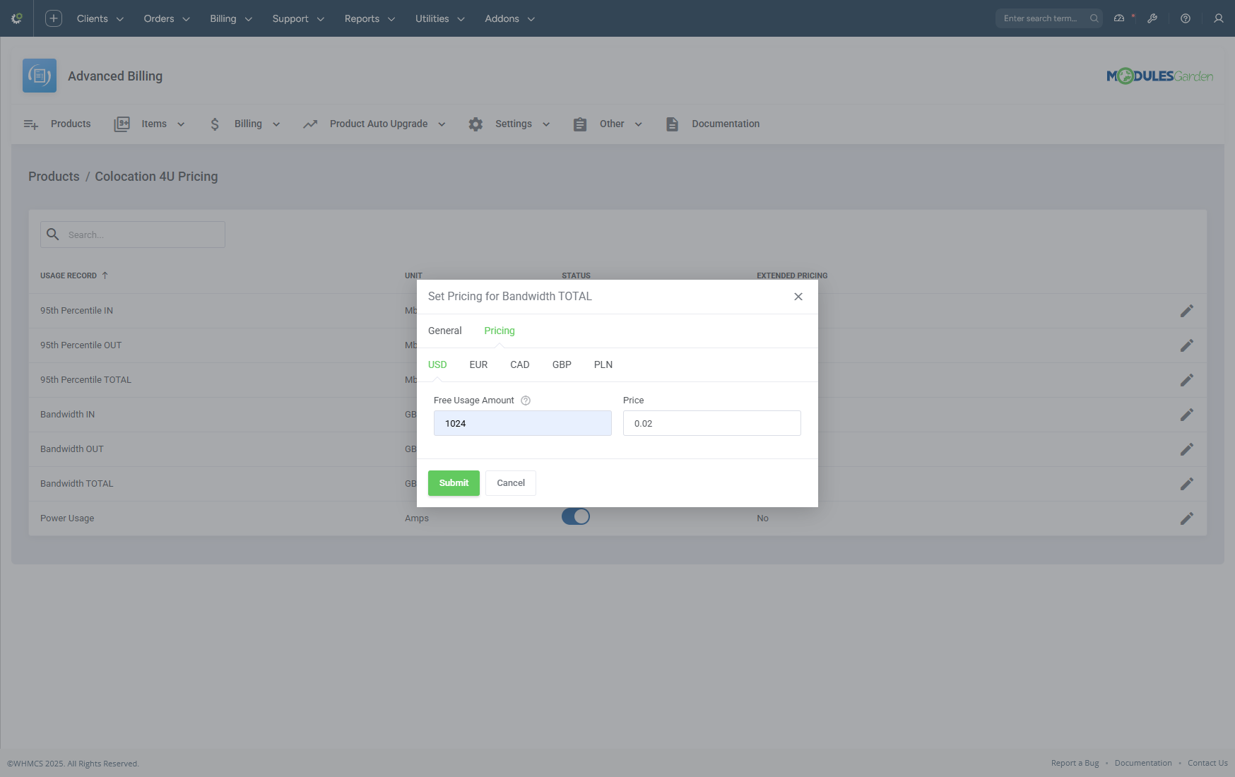 Colocation Services Billing - EasyDCIM Billing Integration - Screenshot 12