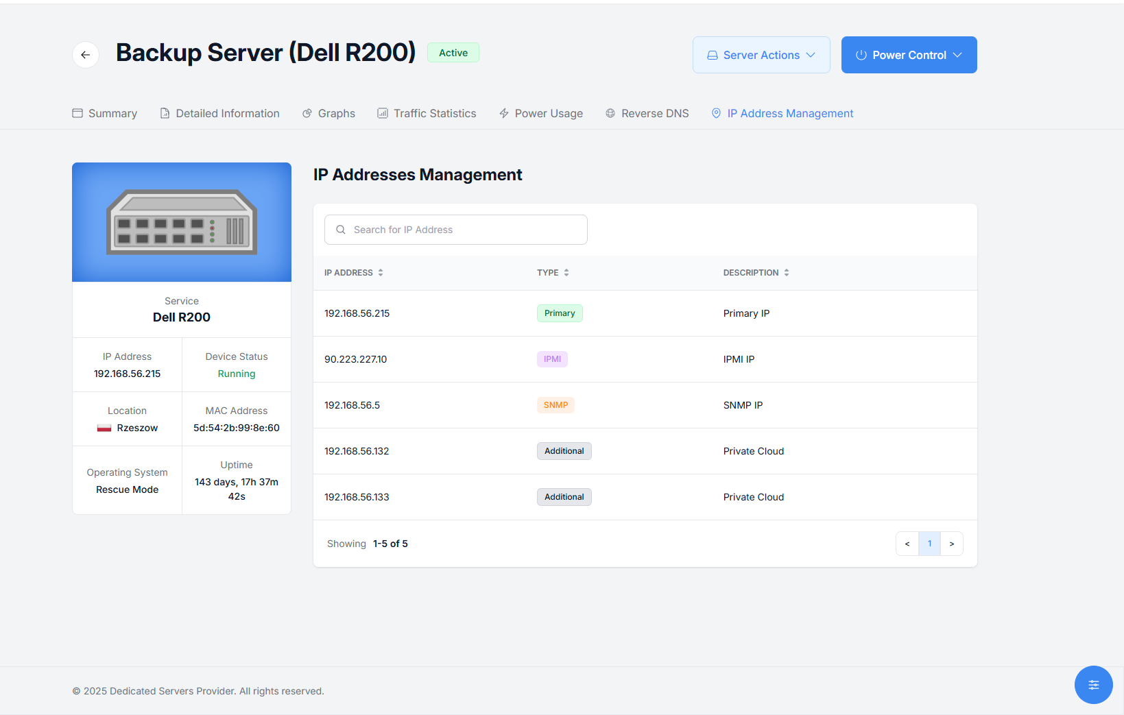 Servers Monitoring - EasyDCIM Client Control - Screenshot 3